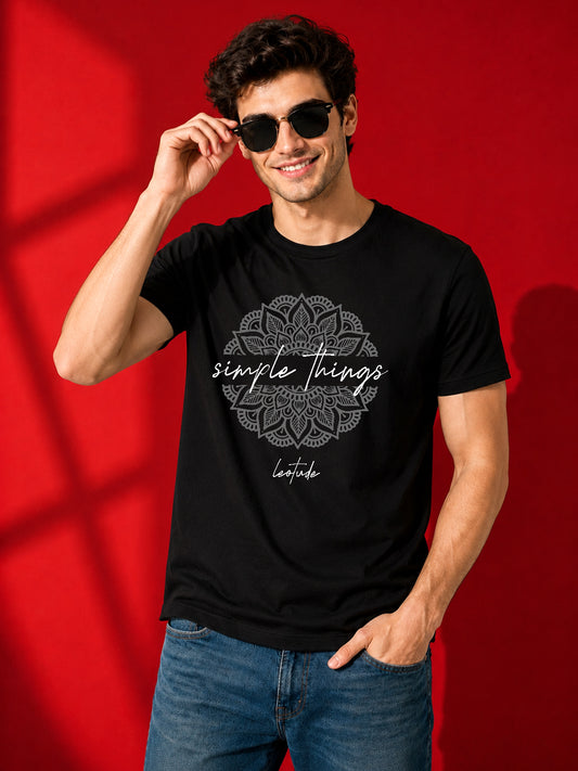 Leotude Men "Simple Things" Black T-Shirt