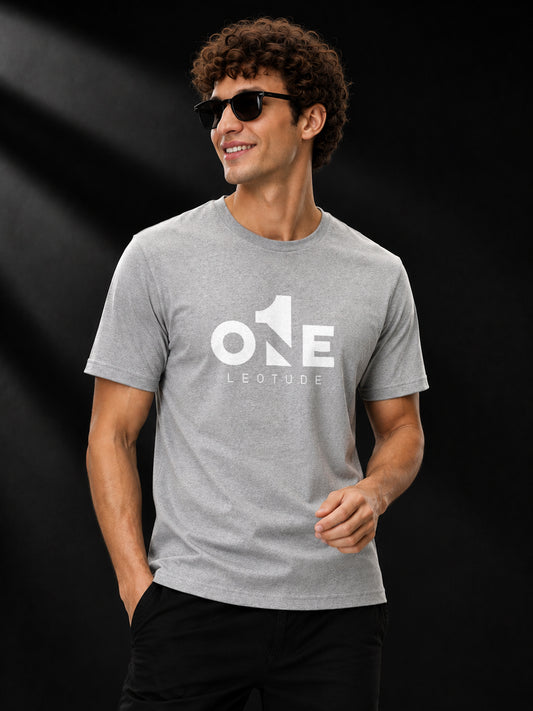 Leotude Men "One" Grey Melange T-Shirt