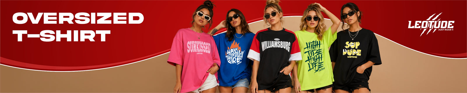 Women's Printed Oversized Tshirt — 1