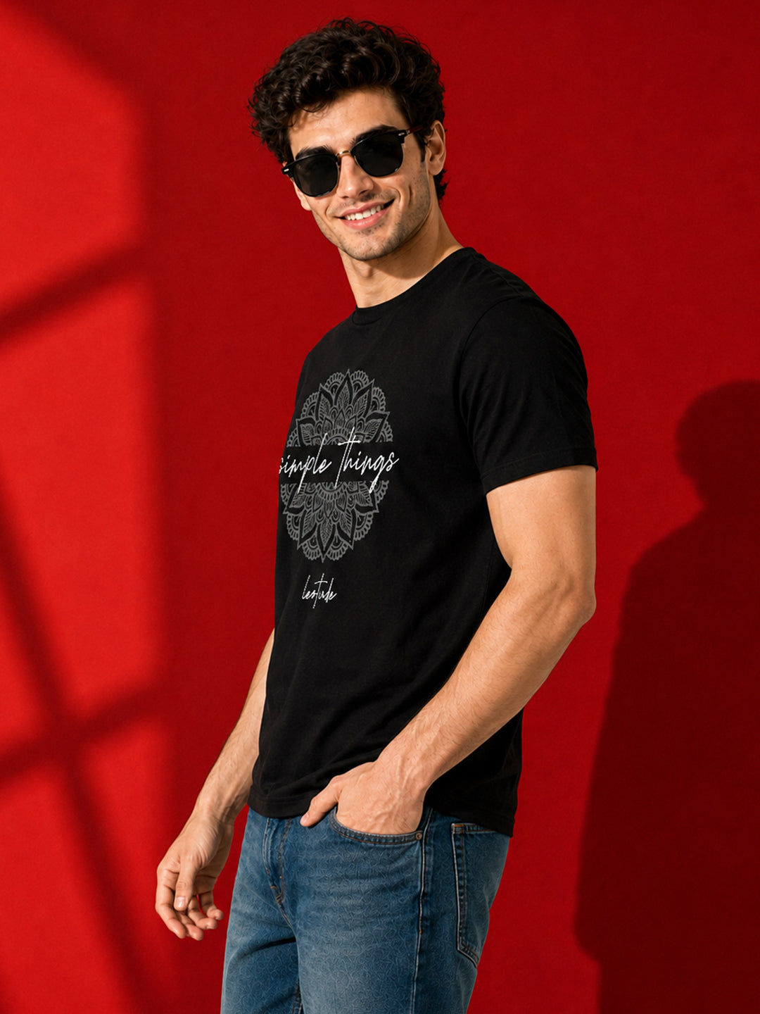 Leotude Men "Simple Things" Black T-Shirt