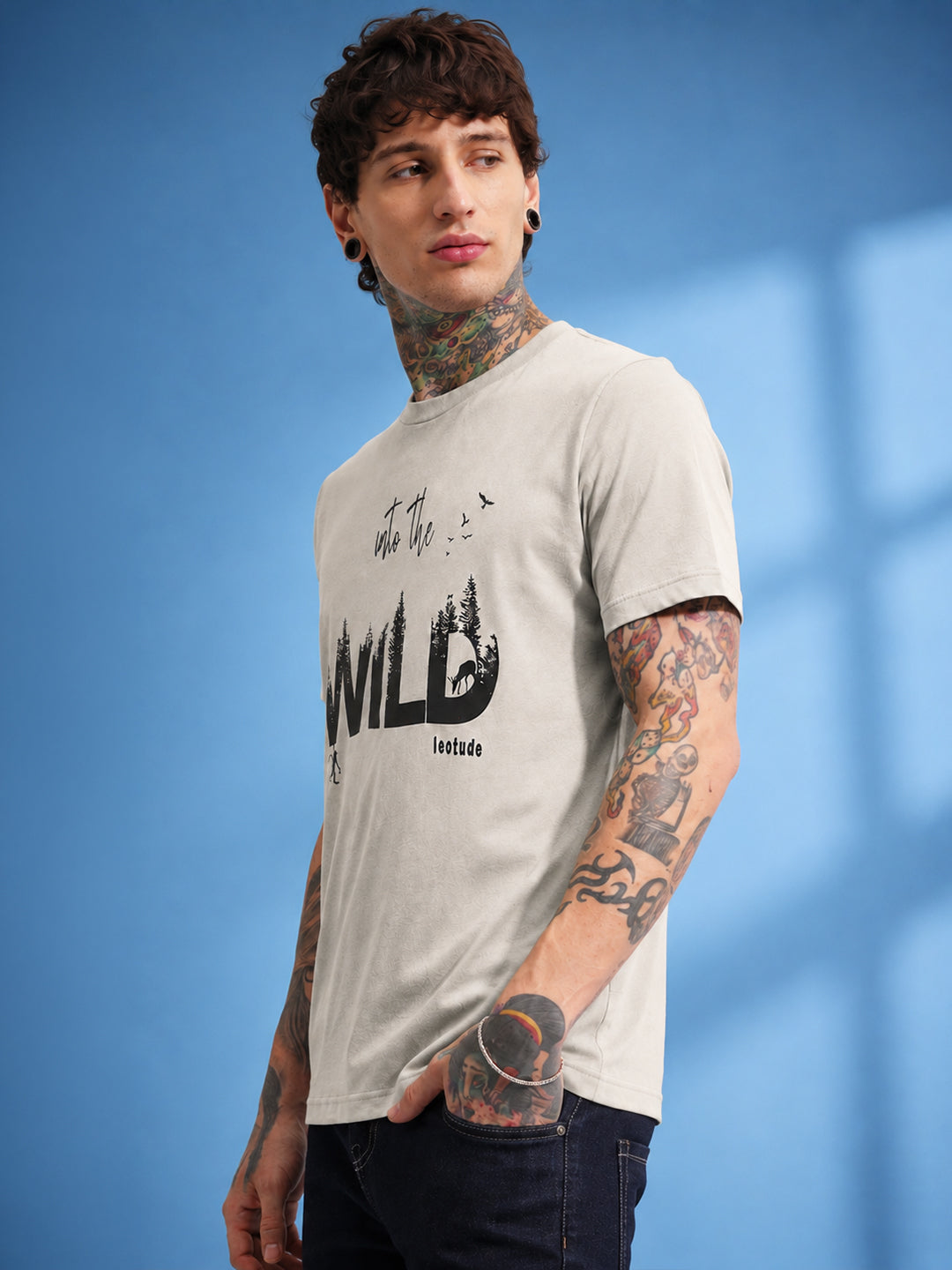 Leotude Men "Into The Wild" Aluminium Grey T-Shirt