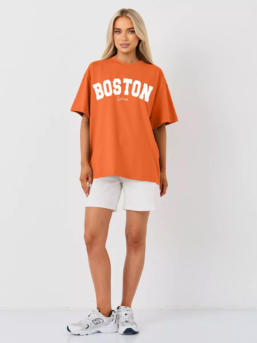 Women's Printed Oversized Tshirt Boston