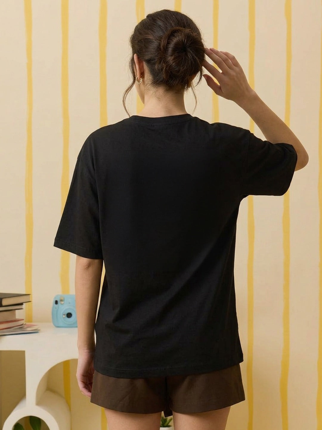 Women's Printed Oversized Tshirt Furry