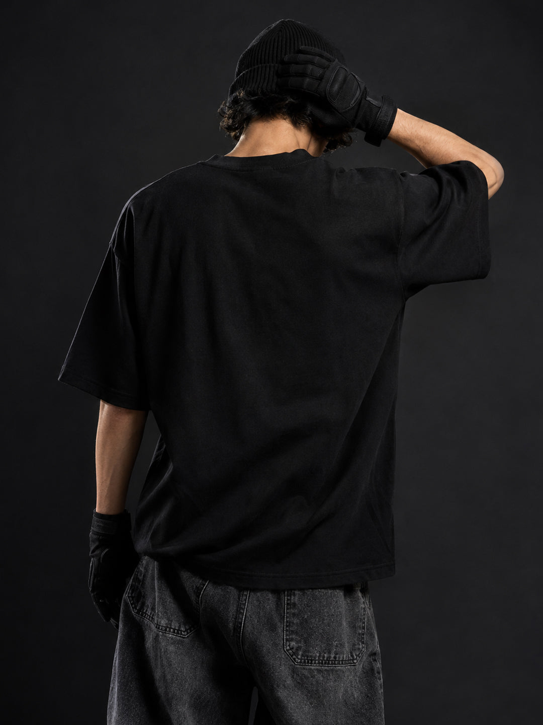 Leotude Men "Ramen" Black Oversized T-Shirt