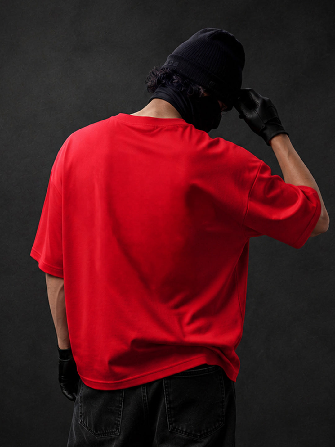 Leotude Men "Good Things Take Time" Red Oversized T-Shirt