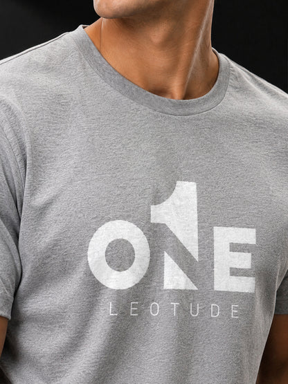 Leotude Men "One" Grey Melange T-Shirt