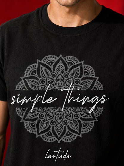 Leotude Men "Simple Things" Black T-Shirt