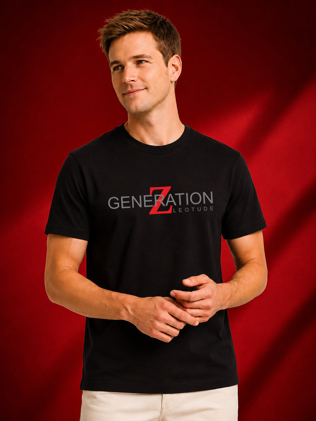 Leotude Men "Generation Z" Black T-Shirt