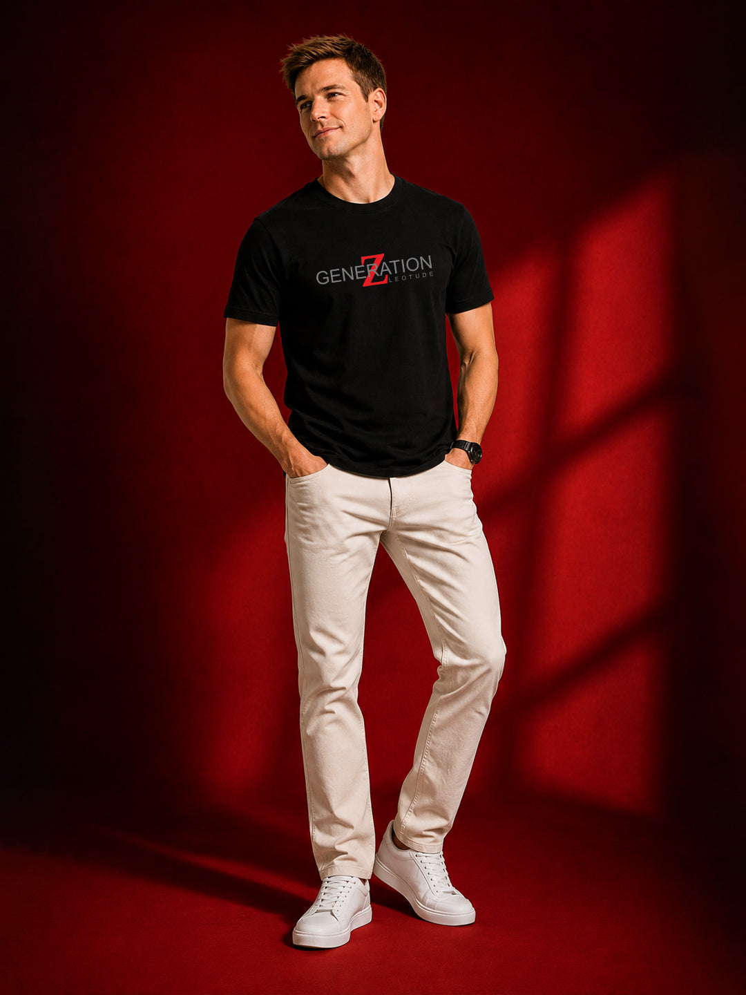 Leotude Men "Generation Z" Black T-Shirt