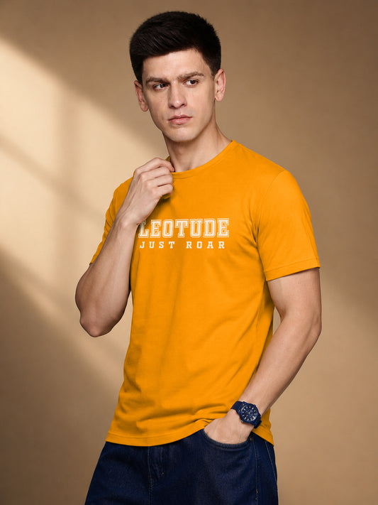 Leotude Men "Varsity" Mustard T-Shirt