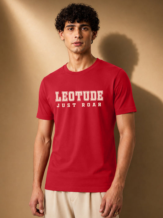 Leotude Men "Varsity" Red T-Shirt